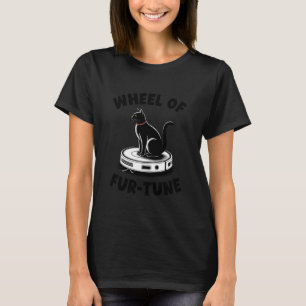 Wiel van Fur-Tune Kat Op Robot Stofzuiger Kat T-shirt
