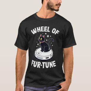Wiel van Fur-Tune Kat Op Robot Stofzuiger Kat T-shirt