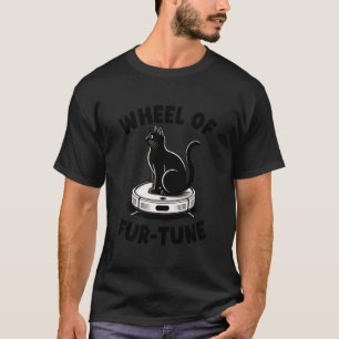 Wiel van Fur-Tune Kat Op Robot Stofzuiger Kat T-shirt