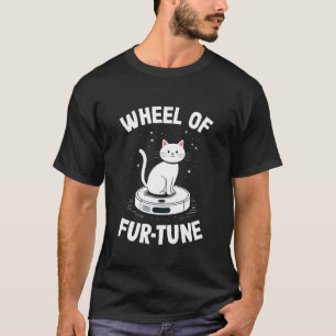 Wiel van Fur-Tune Kat Op Robot Stofzuiger Kat T-shirt