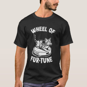 Wiel van Fur-Tune Kat Op Robot Stofzuiger Kat T-shirt