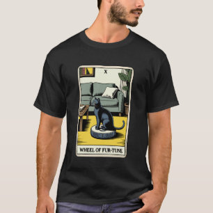 Wiel van Fur-Tune Robotstofzuiger Funny Tarot T-shirt
