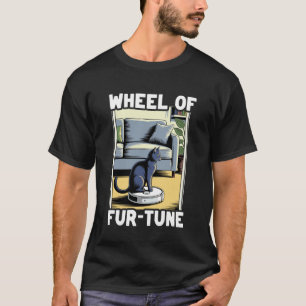 Wiel van Fur-Tune Robotstofzuiger Grappige Kat 6 T-shirt