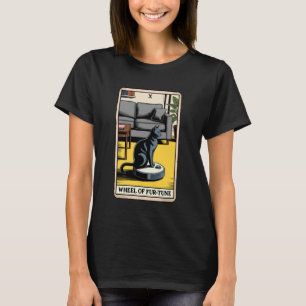 Wiel van Fur-Tune Tarotkaart Kat Robot Stofzuiger T-shirt