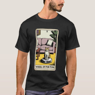 Wiel van Fur-Tune Tarotkaart Kat Robotstofzuiger S T-shirt