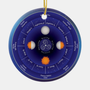 Wiel van het Jaar Keramisch Ornament