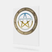 Wiel van het Jaar met Metalen Pentakel Acryl Bord (Hoek)