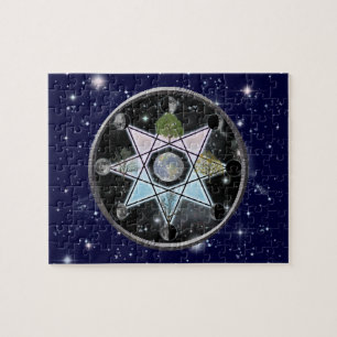 Wiel van het jaar octagram legpuzzel