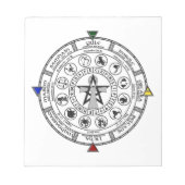 Wiel van het Jaar Zodiac Sabbats loopt Notitieblok (Voorkant)