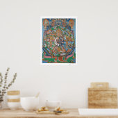 Wiel van het Leven Mandala Poster (Keuken)