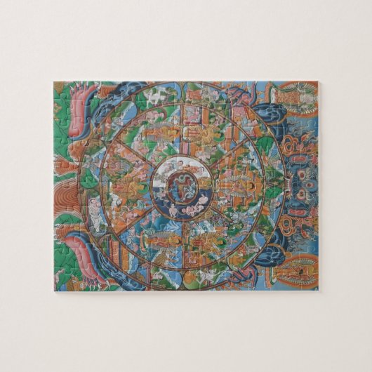 Wiel van het leven Mandala Puzzle Legpuzzel (Horizontaal)