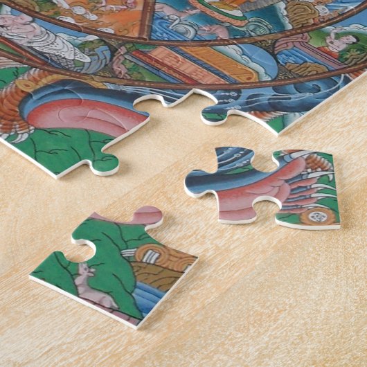 Wiel van het leven Mandala Puzzle Legpuzzel (Zijkant)