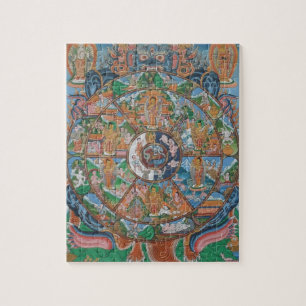 Wiel van het leven Mandala Puzzle Legpuzzel