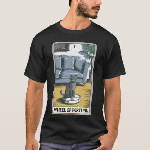 Wiel van het lot Robotstofzuiger Funny Tarot T-shirt