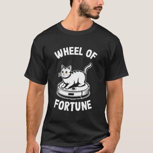Wiel van het lot Robotstofzuiger Grappige Kat 2 T-shirt (Voorkant)