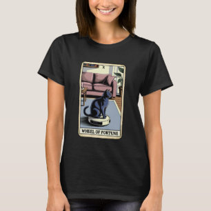 Wiel van het lot Tarotkaart Kat Robot Stofzuiger T-shirt