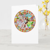 Wiel van het Worden Wenskaart Kaart (Gele Bloem)