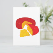 Wiel van kaas uitnodigingen (Staand voorkant)