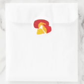 Wiel van kaasstickers ronde sticker (Tas)