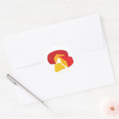 Wiel van kaasstickers ronde sticker (Envelop)