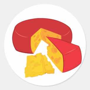 Wiel van kaasstickers ronde sticker