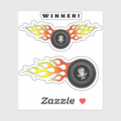 Wiel van Vlammen Mechanisch Sticker (Vel)