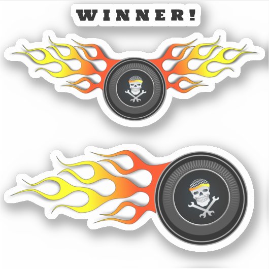 Wiel van Vlammen Mechanisch Sticker (Voorkant)