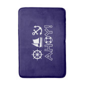 Wiel Zeilboot Anker Ahoy! Wit Badmat (Voorkant Verticaal)