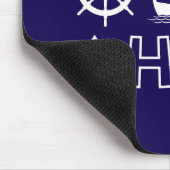 Wiel Zeilboot Anker Ahoy! Wit Muismat (Hoek)