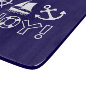 Wiel Zeilboot Anker Ahoy! Wit Snijplank (Hoek)