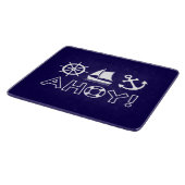 Wiel Zeilboot Anker Ahoy! Wit Snijplank (Hoek)