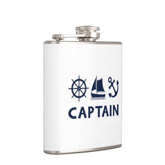 Wiel Zeilboot Anker Captain Dark Blue Heupfles (Rechts)