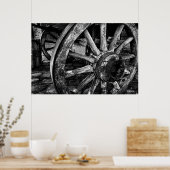  wielafdruk op houten wielen van poster (Keuken)