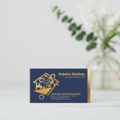 Wielbarij van goudwerktuigen visitekaartje (Staand voorkant)