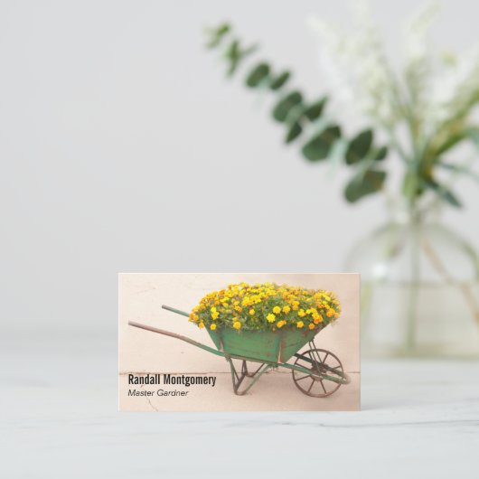  wielbarrog Gele ventilator QR-code Visitekaartje (Staand voorkant)