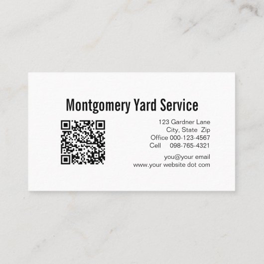  wielbarrog Gele ventilator QR-code Visitekaartje (Achterkant)