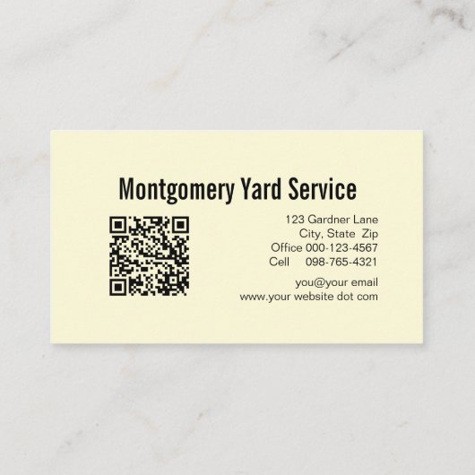  wielbloemen Gardener QR-code Visitekaartje (Achterkant)