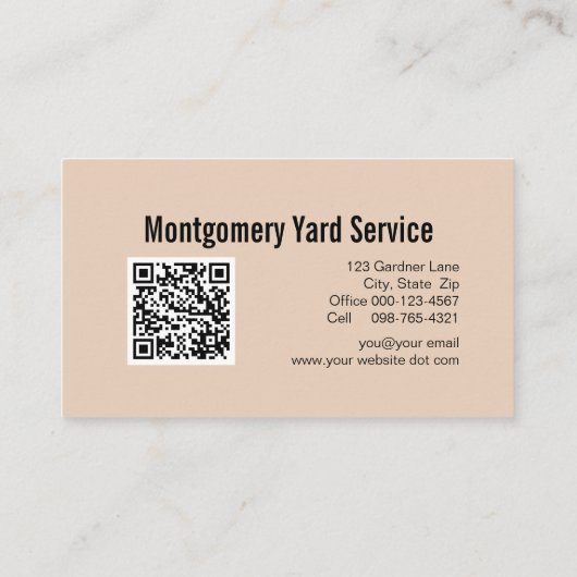 wielbloemen Gardener QR-code Visitekaartje (Achterkant)