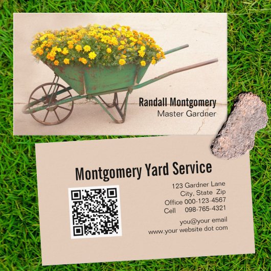 wielbloemen Gardener QR-code Visitekaartje