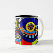 Wielen 9 tweekleurige koffiemok (Voorkant rechts)
