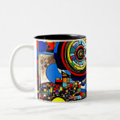 Wielen 9 tweekleurige koffiemok (Links)