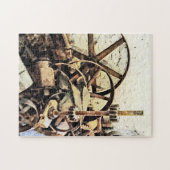 Wielen en tandwielen in de Grist Mill Legpuzzel (Horizontaal)
