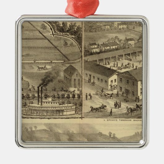 Wielen IJzer en Nail Company Metalen Ornament (Voorkant)