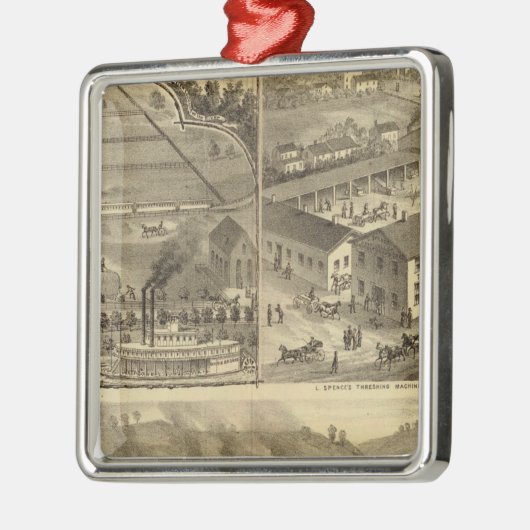 Wielen IJzer en Nail Company Metalen Ornament (Links)