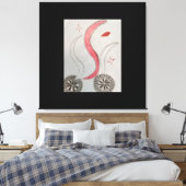 Wielen in het pad faux canvas gerekt (Insitu (Slaapkamer))