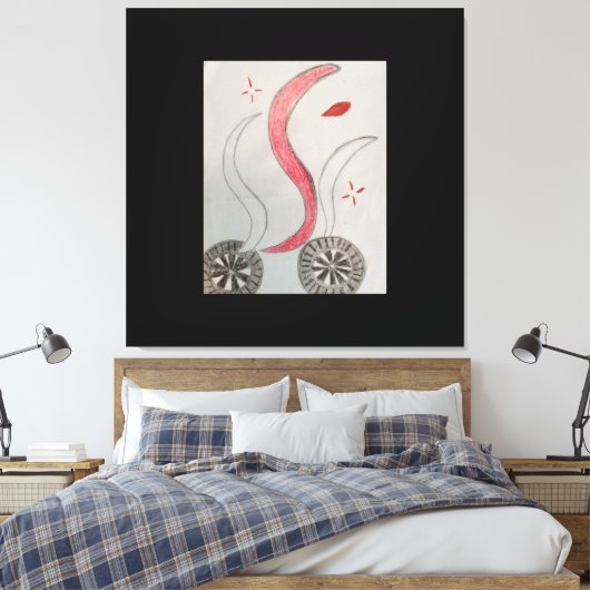 Wielen in het pad faux canvas gerekt (Insitu (Slaapkamer))