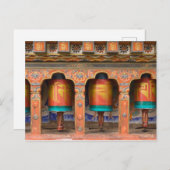 Wielen met draaiende gebedden briefkaart (Voorkant / Achterkant)