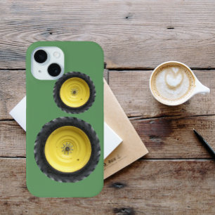 Wielen met geel Boerderij iPhone 15 Case