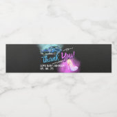 Wielen of hakken Geslacht onthullen Waterfles Etiket (Enkel label)