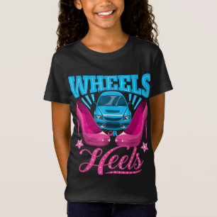 Wielen of Heels Gender onthullen Familie T-shirt
